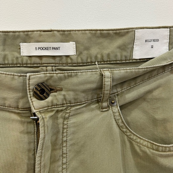 Billy Reid Moss Green 5 Pocket Pant, 32x30 - Picture 2 of 5